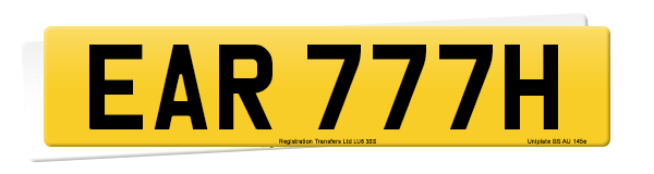 Registration number EAR 777H